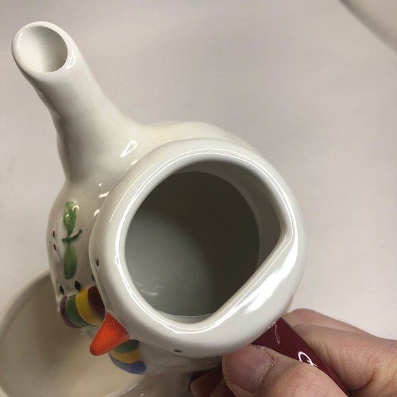 Oneida SnowMates Tea for One Hand Painted Teapot & Cup New Open Box - Picture 10 of 14